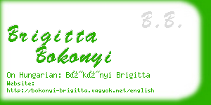 brigitta bokonyi business card